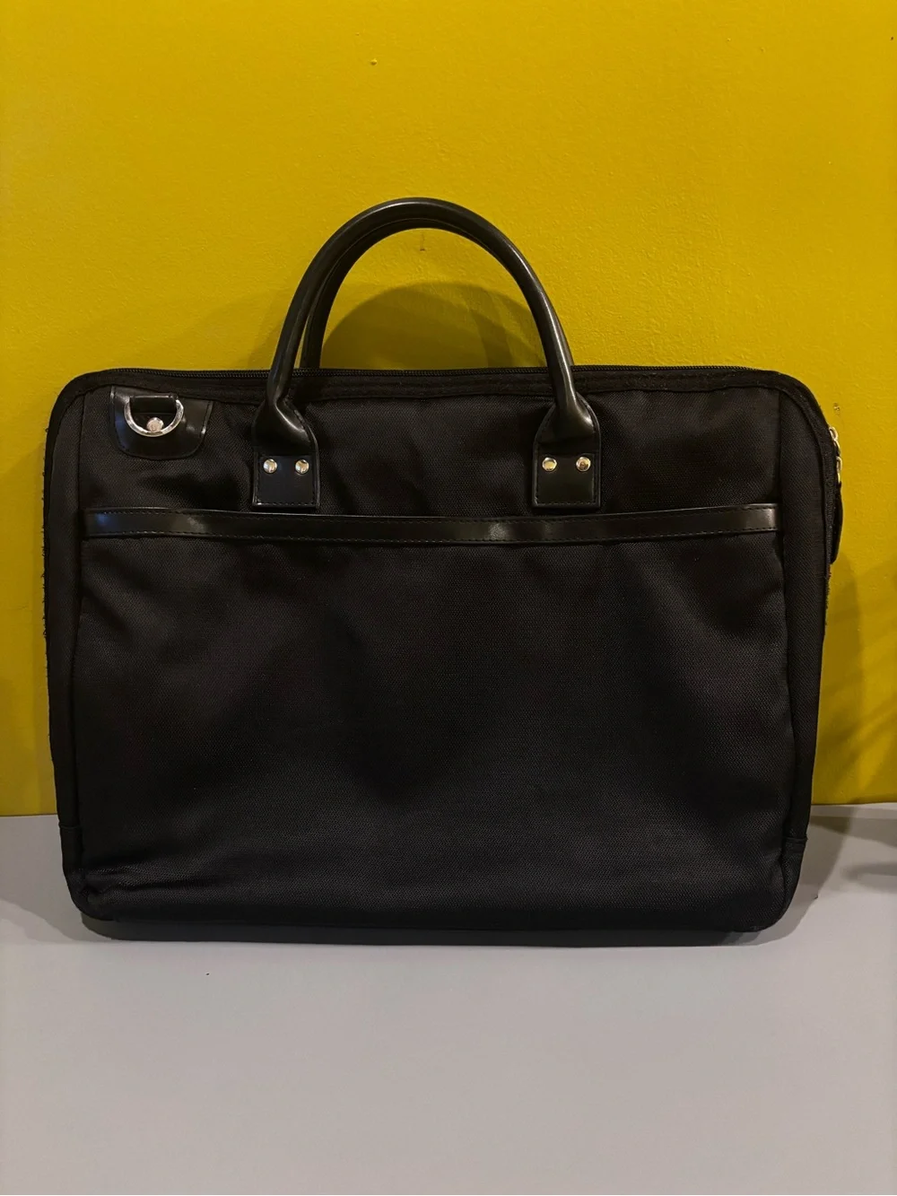 Black Men's Briefcase with Detachable Shoulder Strap0708